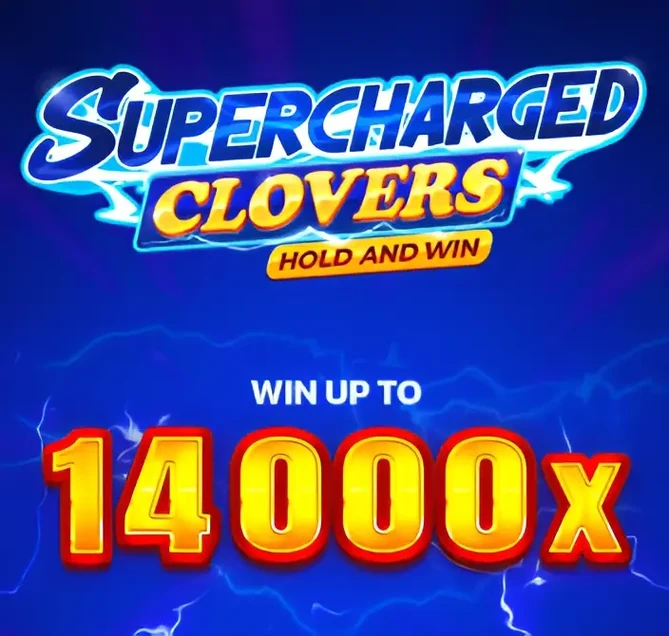 Supercharged Clovers: Hold and Win slot hero artwork
